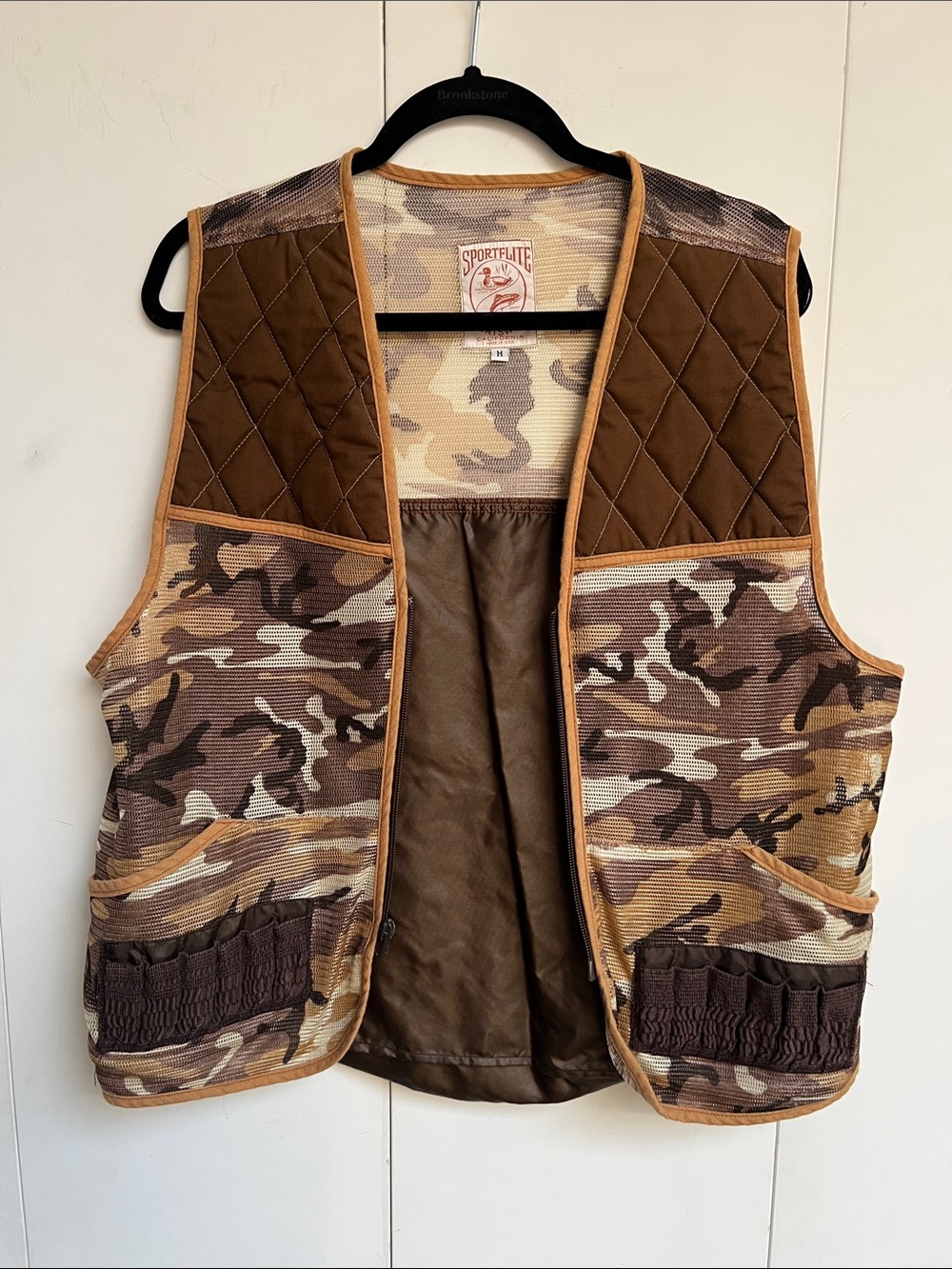 Vintage Sportflite Camo Quilted Shooting Vest (Size M)